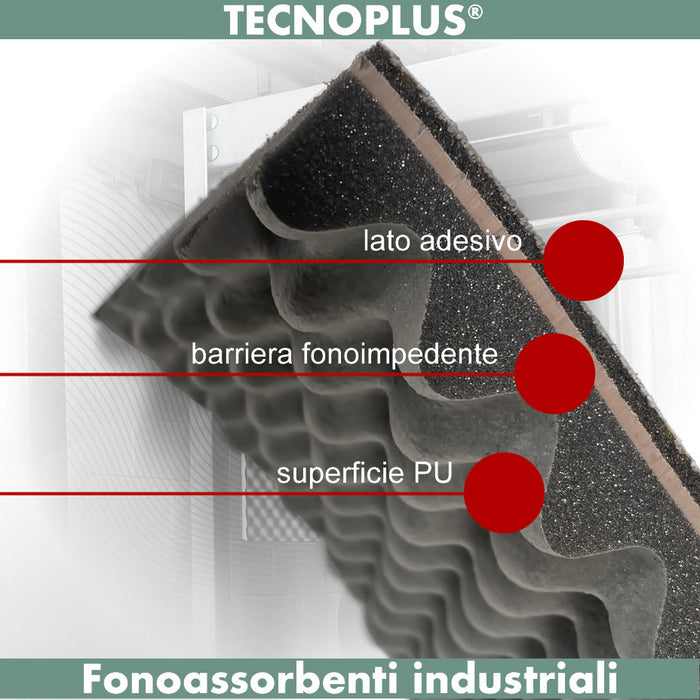 Compos 4 pz pannelli fonoimpedenti con lato adesivo 2 mq