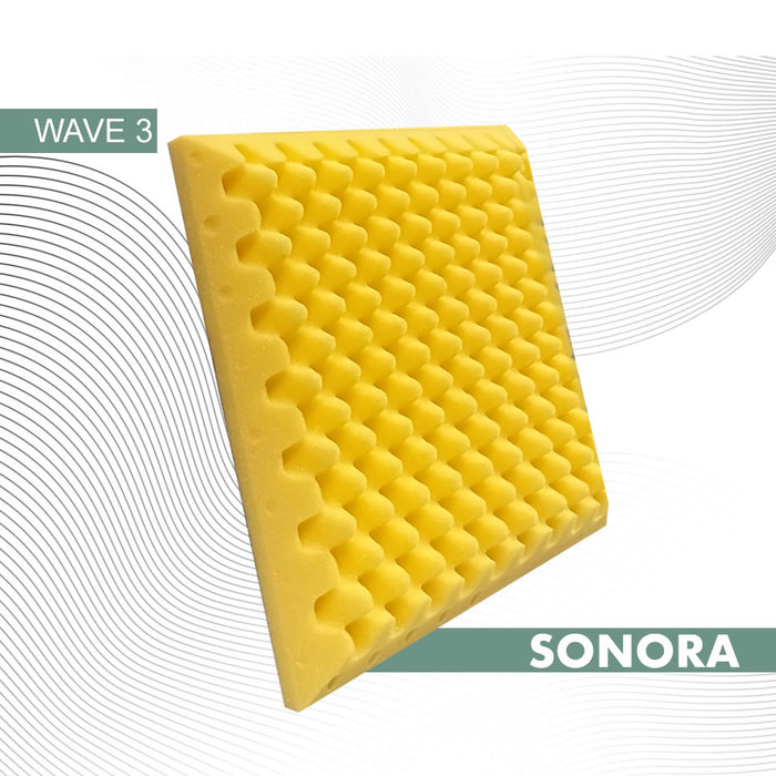 Sonora WAVE 3Y GIALLO 10 pz fonoassorbente 40X40X5 cm / 1,6 mq